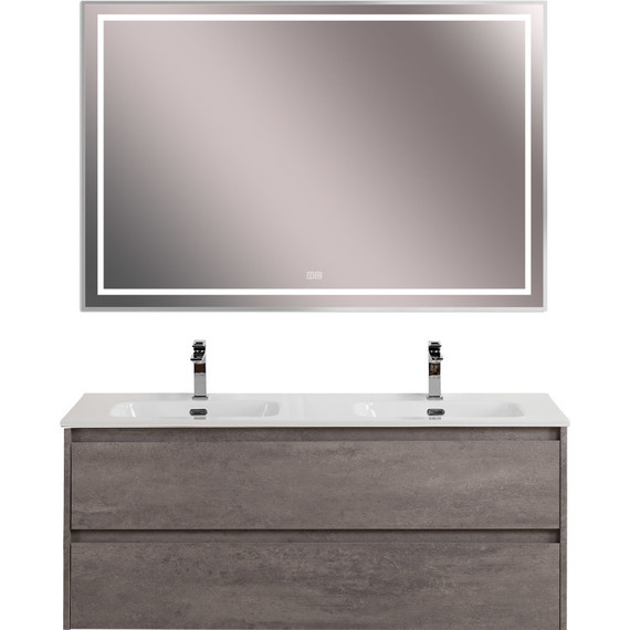 Тумба подвесная с раковиной BelBagno KRAFT-1200-2C-SO-2-CG 120 см, Cemento Grigio фото 11
