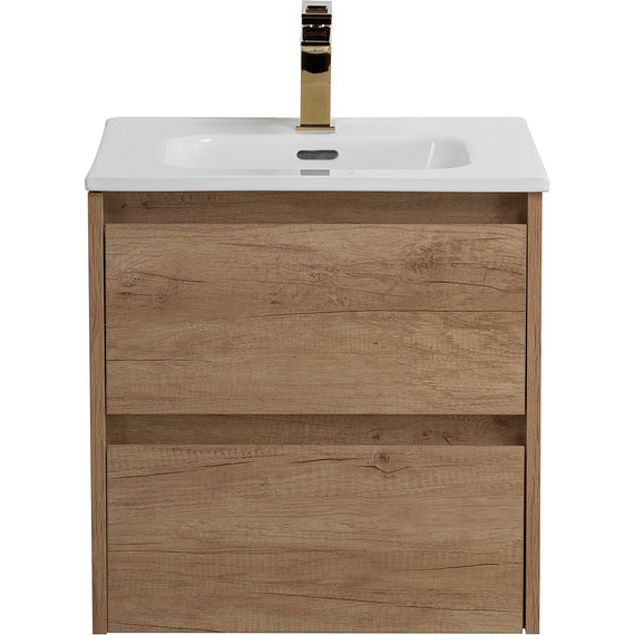 Тумба подвесная с раковиной BelBagno KRAFT-500-2C-SO-RNN 50 см, Rovere Nebrasca Nature, Цвет фасада: Rovere Nebrasca Nature фото 