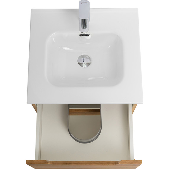 Тумба подвесная с раковиной BelBagno ETNA-500-2C-SO-RN 50 см (раковина BB500ETL) Rovere Nature, Цвет фасада: Rovere Nature фото 8