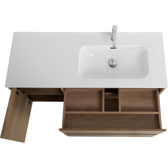 Тумба подвесная с раковиной BelBagno KRAFT-1200-2C-1A-SO-RNN-R 120 см, Rovere Nebrasca Nature фото 4