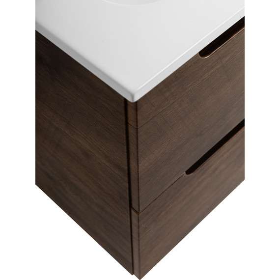 Тумба подвесная с раковиной BelBagno ETNA-500-2C-SO-RW 50 см (раковина BB500ETL) Rovere Moro, Цвет фасада: Rovere Moro фото 6