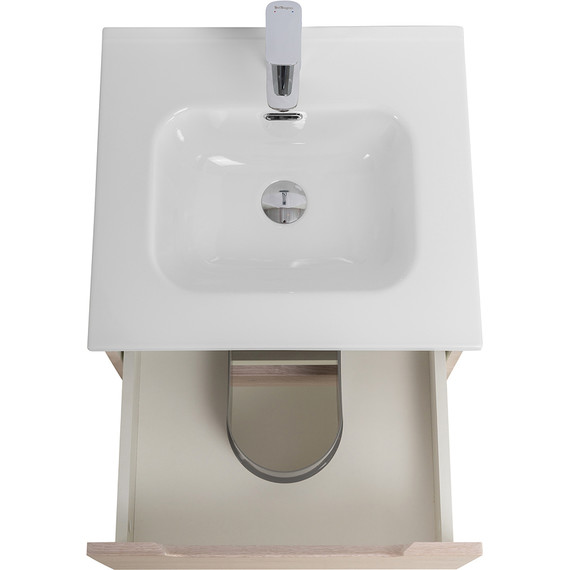 Тумба подвесная с раковиной BelBagno ETNA-500-2C-SO-RG 50 см (раковина BB500ETL) Rovere Grigio, Цвет фасада: Rovere Grigio фото 7