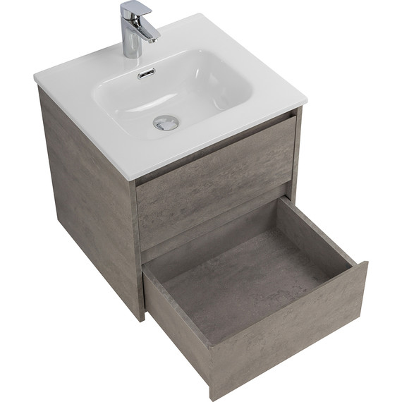 Тумба подвесная с раковиной BelBagno KRAFT-500-2C-SO-CG 50 см, Cemento Grigio, Цвет фасада: Cemento Grigio - 4 Тумба подвесная с раковиной BelBagno KRAFT-500-2C-SO-CG 50 см, Cemento Grigio, Цвет фасада: Cemento Grigio фото 4