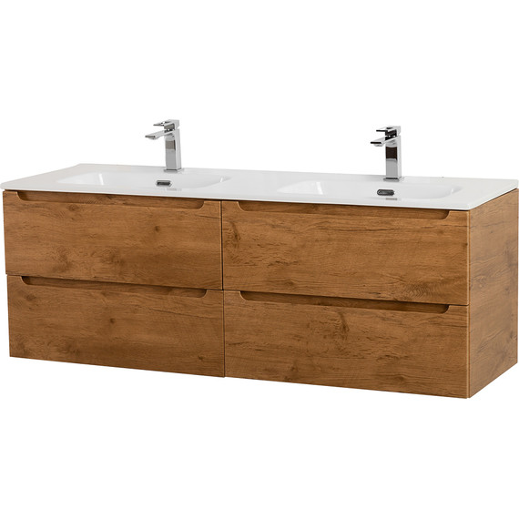 Тумба подвесная с раковиной BelBagno ETNA-1400-4C-SO-2-RN 140 см (раковина BB1400-2-ETL) Rovere Nature, Цвет фасада: Rovere Nature - 2 Тумба подвесная с раковиной BelBagno ETNA-1400-4C-SO-2-RN 140 см (раковина BB1400-2-ETL) Rovere Nature, Цвет фасада: Rovere Nature фото 2