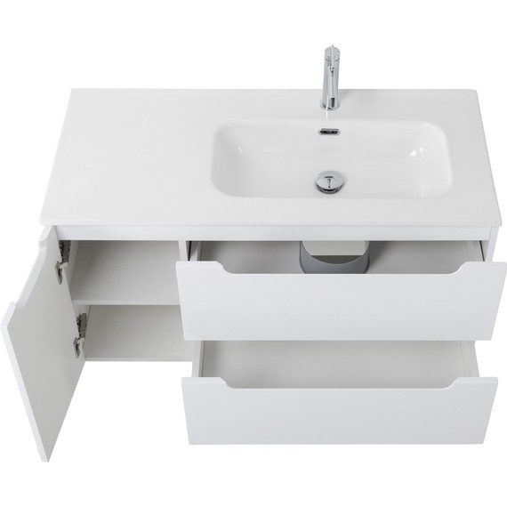 Тумба подвесная с раковиной BelBagno ETNA-1000-2C-1A-SO-BL-R 100 см (раковина BB1000ETL-R) Bianco Lucido, Цвет фасада: Bianco Lucido - 11 Тумба подвесная с раковиной BelBagno ETNA-1000-2C-1A-SO-BL-R 100 см (раковина BB1000ETL-R) Bianco Lucido, Цвет фасада: Bianco Lucido фото 11