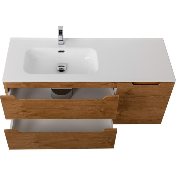 Тумба подвесная с раковиной BelBagno ETNA-1200-2C-1A-SO-RN-L 120 см (раковина BB1200ETL-L) Rovere Nature, Цвет фасада: Rovere Nature - 7 Тумба подвесная с раковиной BelBagno ETNA-1200-2C-1A-SO-RN-L 120 см (раковина BB1200ETL-L) Rovere Nature, Цвет фасада: Rovere Nature фото 7