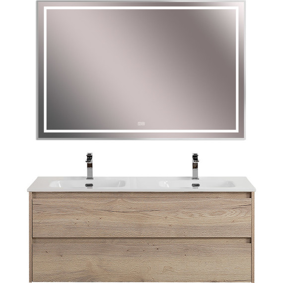 Тумба подвесная с раковиной BelBagno KRAFT-1200-2C-SO-2-RGB 120 см, Rovere Galifax Bianco фото 11