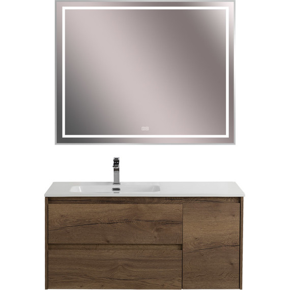 Тумба подвесная с раковиной BelBagno KRAFT-1000-2C-1A-SO-RT-L 100 см, Rovere Tabacco - 9 Тумба подвесная с раковиной BelBagno KRAFT-1000-2C-1A-SO-RT-L 100 см, Rovere Tabacco фото 9