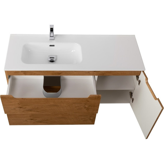 Тумба подвесная с раковиной BelBagno ETNA-1000-2C-1A-SO-RN-L 100 см (раковина BB1000ETL-L) Rovere Nature, Цвет фасада: Rovere Nature - 6 Тумба подвесная с раковиной BelBagno ETNA-1000-2C-1A-SO-RN-L 100 см (раковина BB1000ETL-L) Rovere Nature, Цвет фасада: Rovere Nature фото 6