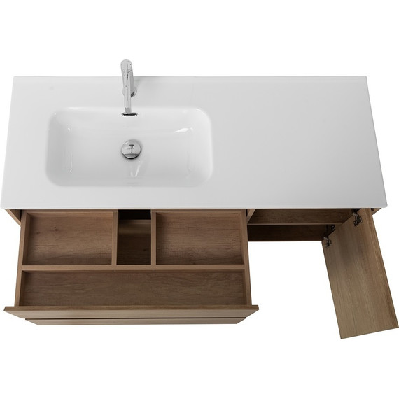 Тумба подвесная с раковиной BelBagno KRAFT-1200-2C-1A-SO-RNN-L 120 см, Rovere Nebrasca Nature - 4 Тумба подвесная с раковиной BelBagno KRAFT-1200-2C-1A-SO-RNN-L 120 см, Rovere Nebrasca Nature фото 4