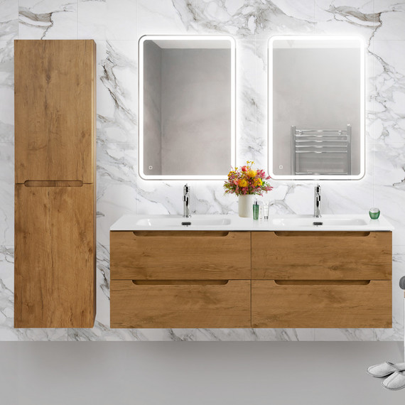 Тумба подвесная с раковиной BelBagno ETNA-1400-4C-SO-2-RN 140 см (раковина BB1400-2-ETL) Rovere Nature, Цвет фасада: Rovere Nature - 11 Тумба подвесная с раковиной BelBagno ETNA-1400-4C-SO-2-RN 140 см (раковина BB1400-2-ETL) Rovere Nature, Цвет фасада: Rovere Nature фото 11