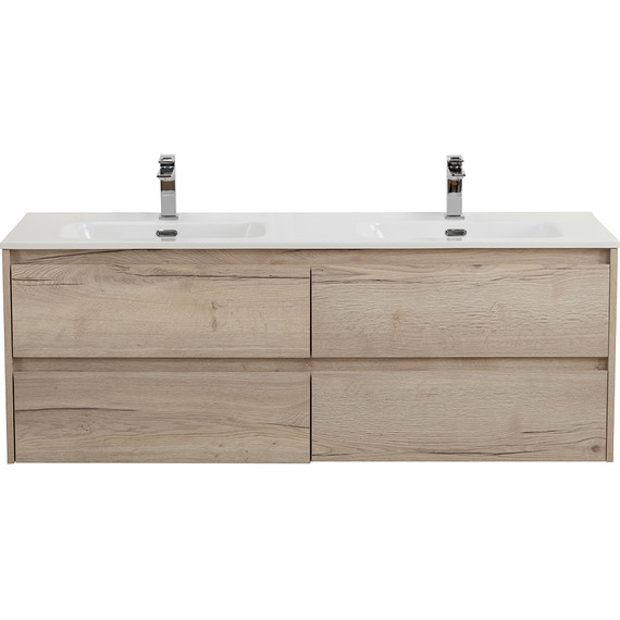 Тумба подвесная с раковиной BelBagno KRAFT-1200-4C-SO-2-RGB 120 см, Rovere Galifax Bianco фото 