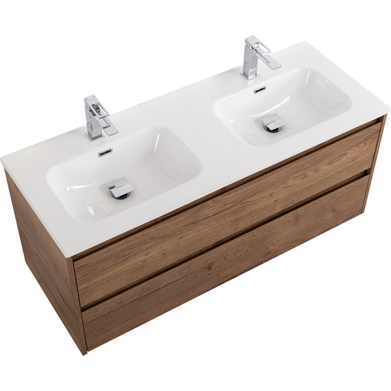 Тумба подвесная с раковиной BelBagno KRAFT-1200-2C-SO-2-RT 120 см, Rovere Tabacco фото 3