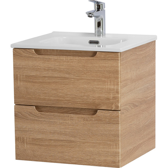 Тумба подвесная с раковиной BelBagno ETNA-500-2C-SO-WO 50 см (раковина BB500ETL) Rovere Bianco, Цвет фасада: Rovere Bianco - 2 Тумба подвесная с раковиной BelBagno ETNA-500-2C-SO-WO 50 см (раковина BB500ETL) Rovere Bianco, Цвет фасада: Rovere Bianco фото 2