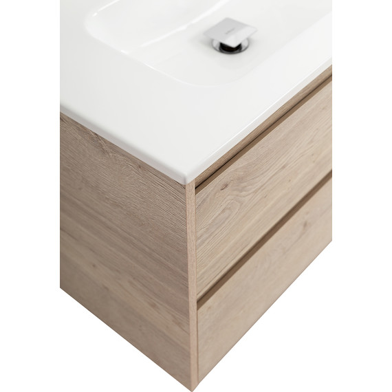 Тумба подвесная с раковиной BelBagno KRAFT-1000-2C-1A-SO-RGB-L 100 см, Rovere Galifax Bianco фото 8