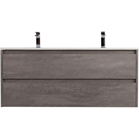 Тумба подвесная с раковиной BelBagno KRAFT-1200-2C-SO-2-CG 120 см, Cemento Grigio фото 