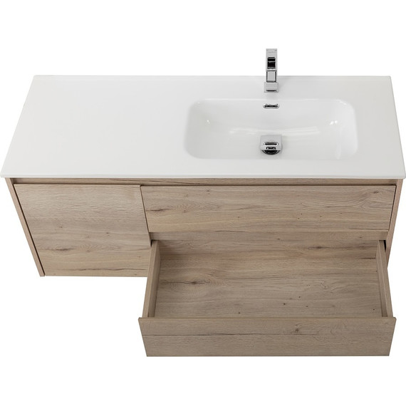 Тумба подвесная с раковиной BelBagno KRAFT-1000-2C-1A-SO-RGB-R 100 см, Rovere Galifax Bianco - 6 Тумба подвесная с раковиной BelBagno KRAFT-1000-2C-1A-SO-RGB-R 100 см, Rovere Galifax Bianco фото 6