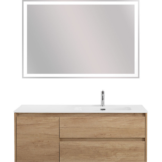 Тумба подвесная с раковиной BelBagno KRAFT-1200-2C-1A-SO-RNN-R 120 см, Rovere Nebrasca Nature фото 15