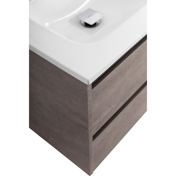 Тумба подвесная с раковиной BelBagno KRAFT-1200-2C-SO-2-CG 120 см, Cemento Grigio фото 9