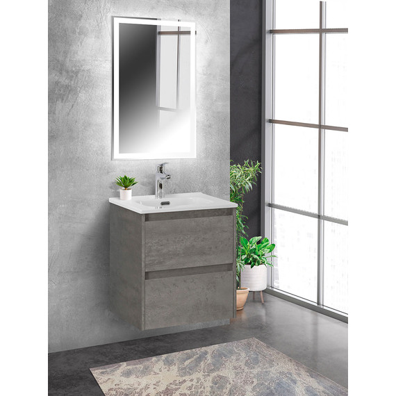 Тумба подвесная с раковиной BelBagno KRAFT-500-2C-SO-CG 50 см, Cemento Grigio, Цвет фасада: Cemento Grigio - 9 Тумба подвесная с раковиной BelBagno KRAFT-500-2C-SO-CG 50 см, Cemento Grigio, Цвет фасада: Cemento Grigio фото 9