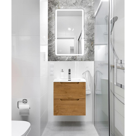 Тумба подвесная с раковиной BelBagno ETNA-500-2C-SO-RN 50 см (раковина BB500ETL) Rovere Nature, Цвет фасада: Rovere Nature фото 10
