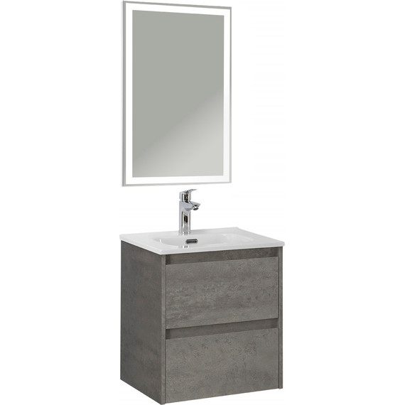 Тумба подвесная с раковиной BelBagno KRAFT-500-2C-SO-CG 50 см, Cemento Grigio, Цвет фасада: Cemento Grigio - 10 Тумба подвесная с раковиной BelBagno KRAFT-500-2C-SO-CG 50 см, Cemento Grigio, Цвет фасада: Cemento Grigio фото 10