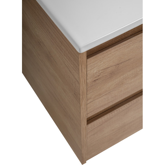 Тумба подвесная с раковиной BelBagno KRAFT-500-2C-SO-RNN 50 см, Rovere Nebrasca Nature, Цвет фасада: Rovere Nebrasca Nature фото 9