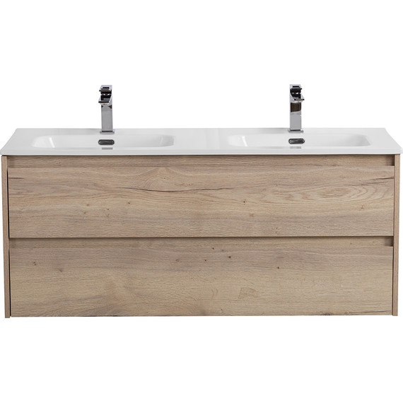 Тумба подвесная с раковиной BelBagno KRAFT-1200-2C-SO-2-RGB 120 см, Rovere Galifax Bianco фото 