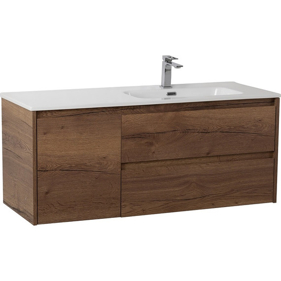 Тумба подвесная с раковиной BelBagno KRAFT-1000-2C-1A-SO-RT-R 100 см, Rovere Tabacco фото 2