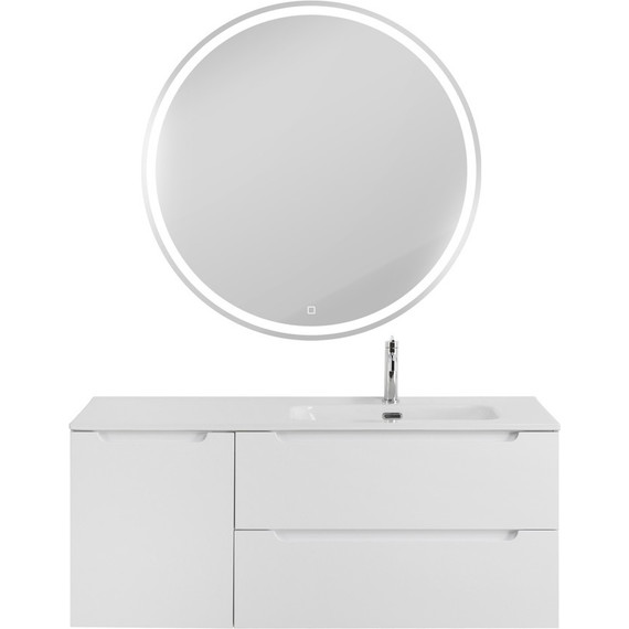 Тумба подвесная с раковиной BelBagno ETNA-1200-2C-1A-SO-BL-R 120 см (раковина BB1200ETL-R) Bianco Lucido, Цвет фасада: Bianco Lucido фото 10