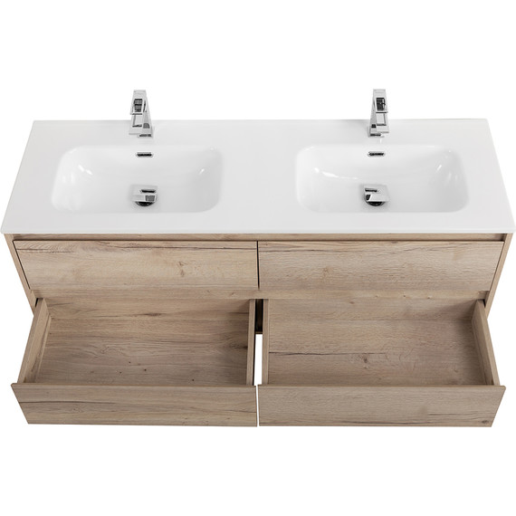 Тумба подвесная с раковиной BelBagno KRAFT-1200-4C-SO-2-RGB 120 см, Rovere Galifax Bianco фото 8