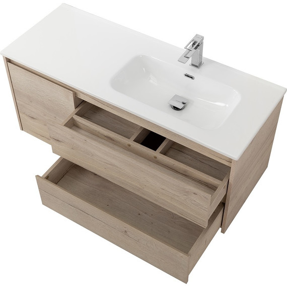 Тумба подвесная с раковиной BelBagno KRAFT-1000-2C-1A-SO-RGB-R 100 см, Rovere Galifax Bianco - 4 Тумба подвесная с раковиной BelBagno KRAFT-1000-2C-1A-SO-RGB-R 100 см, Rovere Galifax Bianco фото 4