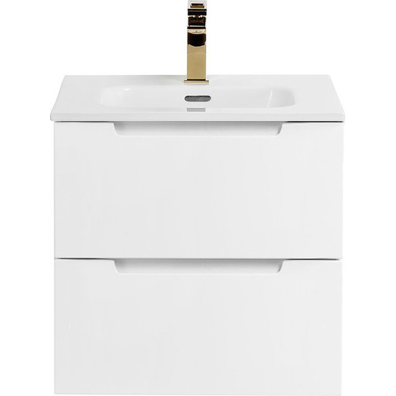 Тумба подвесная с раковиной BelBagno ETNA-500-2C-SO-BO 50 см (раковина BB500ETL) Bianco Opaco, Цвет фасада: Bianco Opaco фото 
