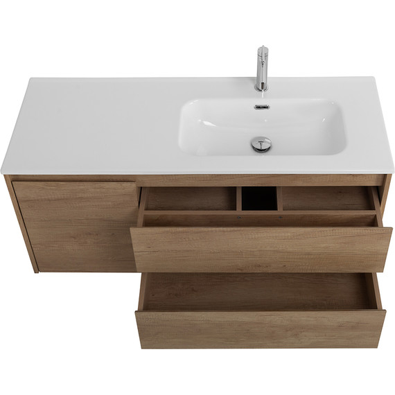 Тумба подвесная с раковиной BelBagno KRAFT-1200-2C-1A-SO-RNN-R 120 см, Rovere Nebrasca Nature фото 11