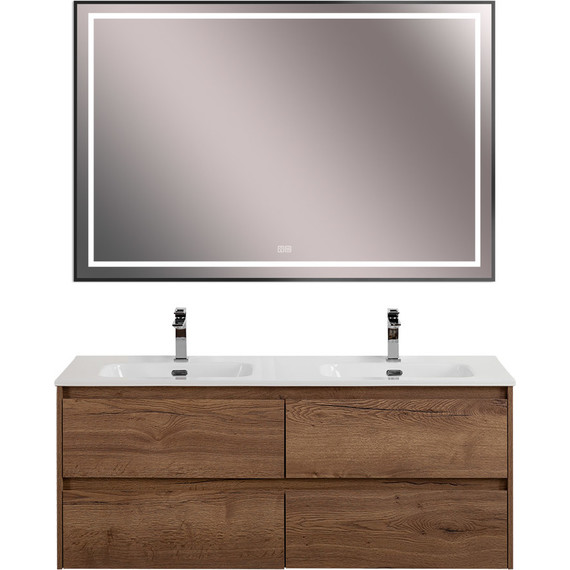 Тумба подвесная с раковиной BelBagno KRAFT-1200-4C-SO-2-RT 120 см, Rovere Tabacco фото 13