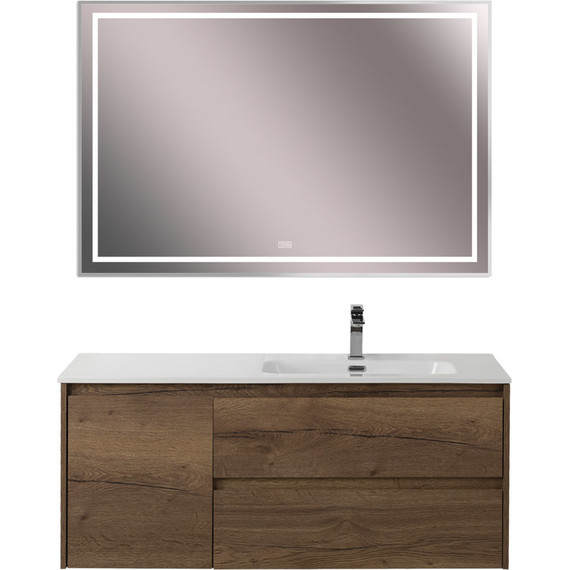 Тумба подвесная с раковиной BelBagno KRAFT-1200-2C-1A-SO-RT-R 120 см, Rovere Tabacco фото 9