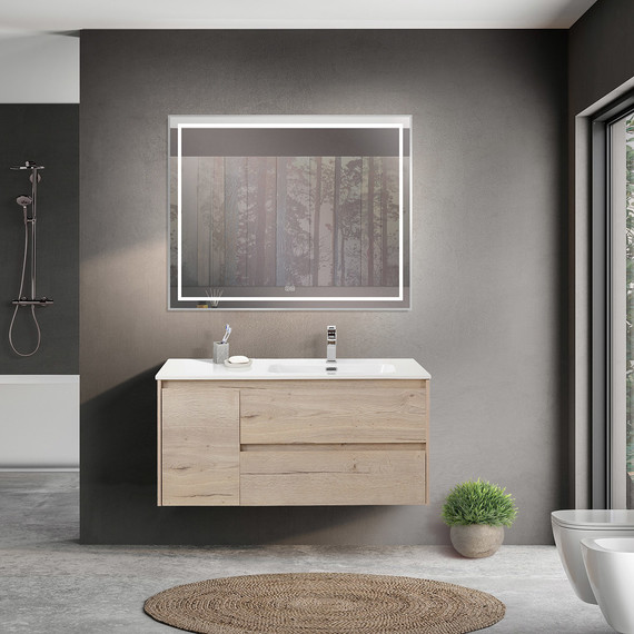 Тумба подвесная с раковиной BelBagno KRAFT-1000-2C-1A-SO-RGB-R 100 см, Rovere Galifax Bianco - 10 Тумба подвесная с раковиной BelBagno KRAFT-1000-2C-1A-SO-RGB-R 100 см, Rovere Galifax Bianco фото 10