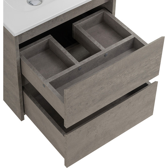 Тумба подвесная с раковиной BelBagno KRAFT-500-2C-SO-CG 50 см, Cemento Grigio, Цвет фасада: Cemento Grigio - 7 Тумба подвесная с раковиной BelBagno KRAFT-500-2C-SO-CG 50 см, Cemento Grigio, Цвет фасада: Cemento Grigio фото 7