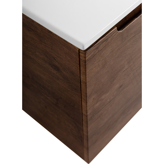 Тумба подвесная с раковиной BelBagno ETNA-1200-2C-1A-SO-RW-R 120 см (раковина BB1200ETL-R) Rovere Moro, Цвет фасада: Rovere Moro фото 8