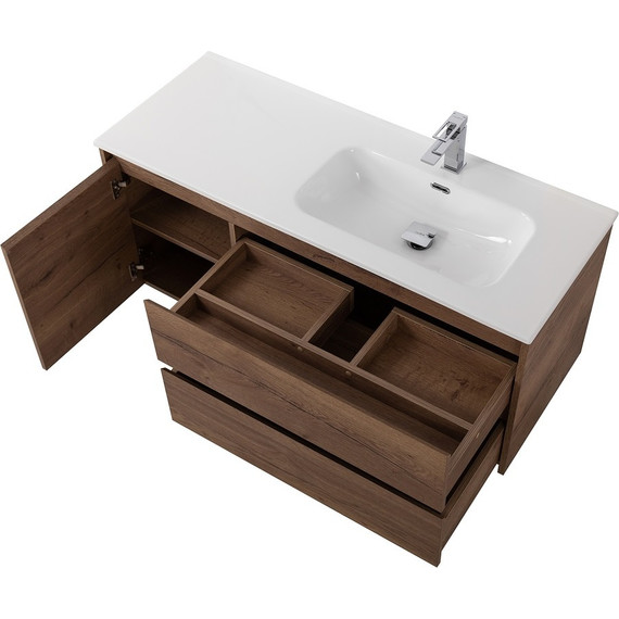 Тумба подвесная с раковиной BelBagno KRAFT-1200-2C-1A-SO-RT-R 120 см, Rovere Tabacco фото 5