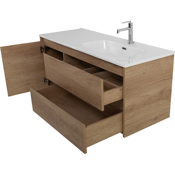 Тумба подвесная с раковиной BelBagno KRAFT-1200-2C-1A-SO-RNN-R 120 см, Rovere Nebrasca Nature фото 10