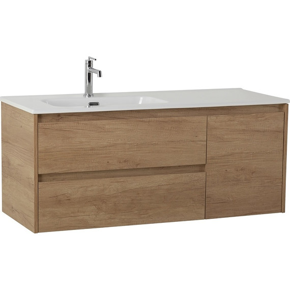 Тумба подвесная с раковиной BelBagno KRAFT-1200-2C-1A-SO-RNN-L 120 см, Rovere Nebrasca Nature - 2 Тумба подвесная с раковиной BelBagno KRAFT-1200-2C-1A-SO-RNN-L 120 см, Rovere Nebrasca Nature фото 2