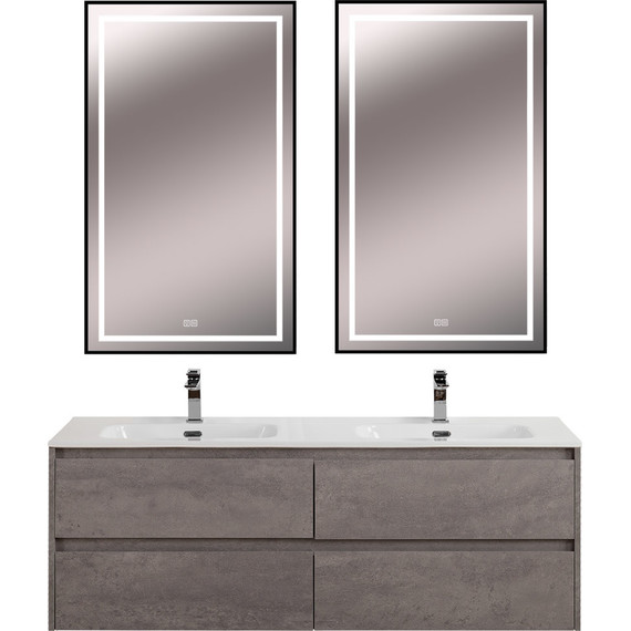 Тумба подвесная с раковиной BelBagno KRAFT-1400-4C-SO-2-CG 140 см, Cemento Grigio фото 12