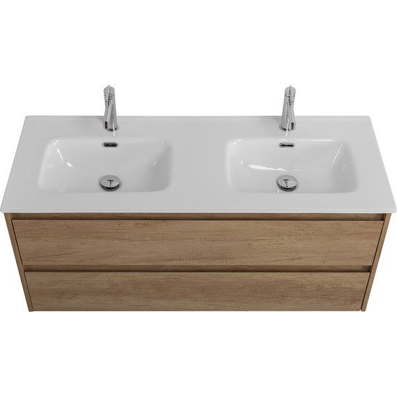 Тумба подвесная с раковиной BelBagno KRAFT-1200-2C-SO-2-RNN 120 см, Rovere Nebrasca Nature фото 9