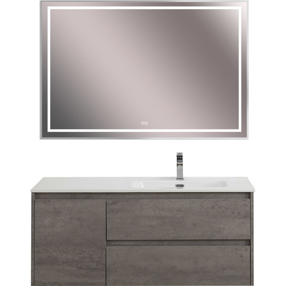 Тумба подвесная с раковиной BelBagno KRAFT-1200-2C-1A-SO-CG-R 120 см, Cemento Grigio - 10 Тумба подвесная с раковиной BelBagno KRAFT-1200-2C-1A-SO-CG-R 120 см, Cemento Grigio фото 10