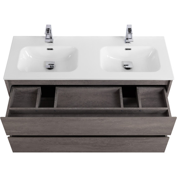 Тумба подвесная с раковиной BelBagno KRAFT-1200-2C-SO-2-CG 120 см, Cemento Grigio фото 7