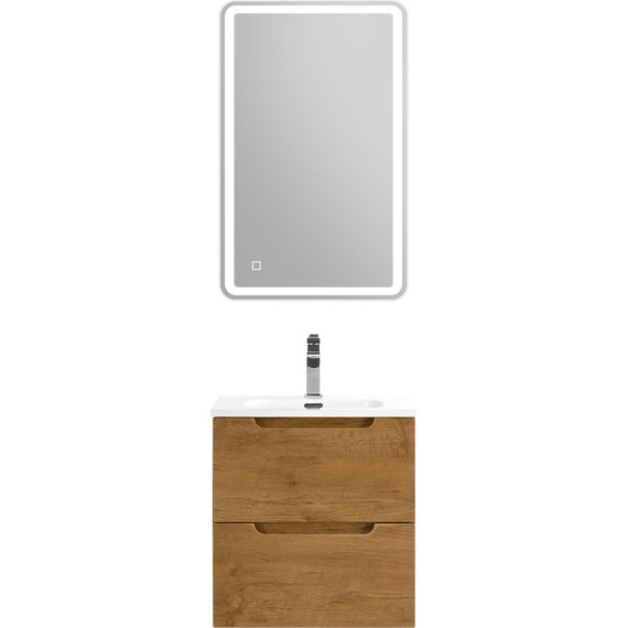 Тумба подвесная с раковиной BelBagno ETNA-500-2C-SO-RN 50 см (раковина BB500ETL) Rovere Nature, Цвет фасада: Rovere Nature фото 11