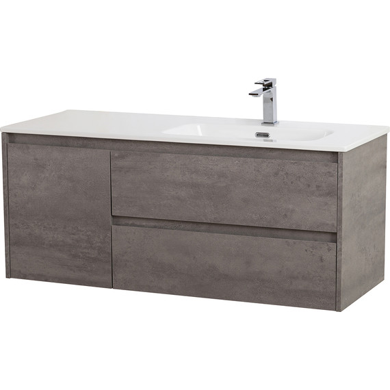 Тумба подвесная с раковиной BelBagno KRAFT-1200-2C-1A-SO-CG-R 120 см, Cemento Grigio - 2 Тумба подвесная с раковиной BelBagno KRAFT-1200-2C-1A-SO-CG-R 120 см, Cemento Grigio фото 2