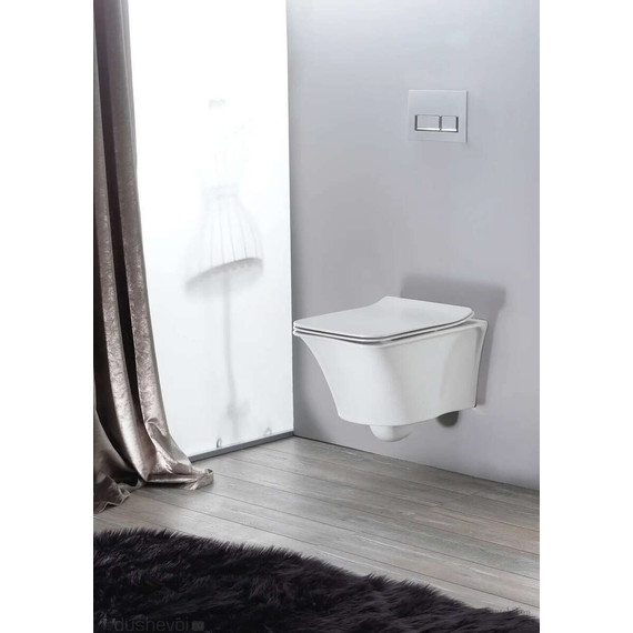 Унитаз подвесной безободковый Boheme Mirage 965-W фото 3