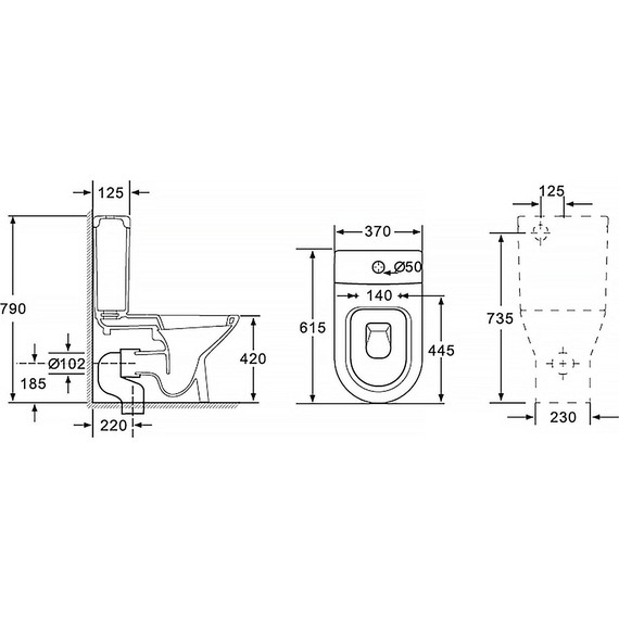 Унитаз-компакт Azario Fretta AZ-1223 с крышкой микролифт - 17 Унитаз-компакт Azario Fretta AZ-1223 с крышкой микролифт фото 17